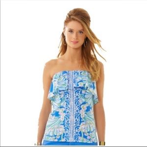 Lily Pulitzer Wiley Ruffle Tube Top
